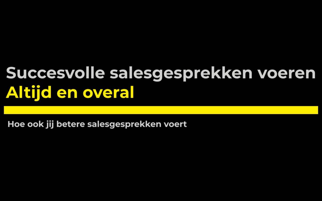 Succesvol salesgesprekken voeren Bliqsem